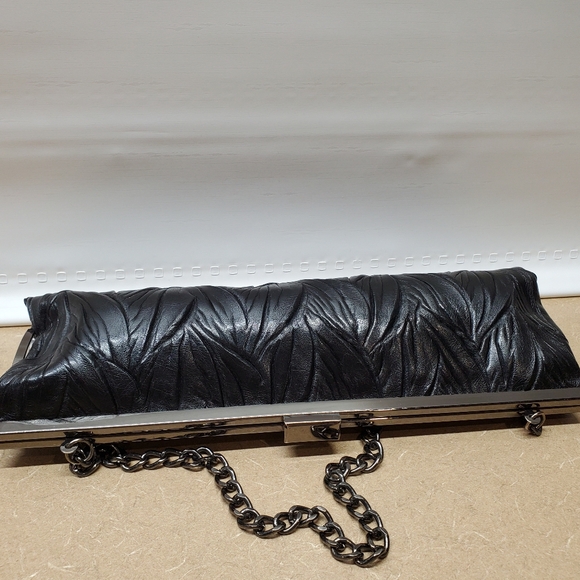Black Leather Clutch Purse - Picture 7 of 11